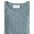 thumbnail image 3 of The Children's Place Girls Long Sleeve Scalloped Pointelle Sweater, Sizes XS-XXL, 3 of 3