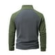 thumbnail image 4 of pstuiky camisetas de manga larga para hombre, Suéter de forro polar con media cremallera y retazos para hombre, manga larga, cuello vuelto, cuello alto, abrigo de medio cuello Tops de hombre s, 4 of 8
