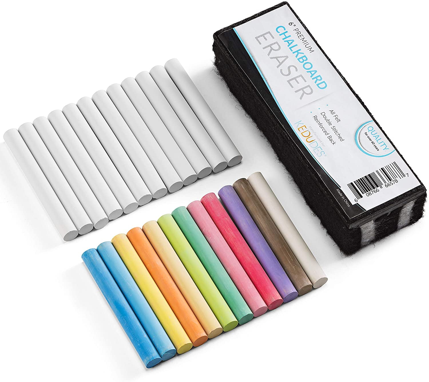100 Chalks Sticks Anti-Dust Pub Art Craft School Kids Coloured Premium Quality 
