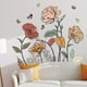 thumbnail image 1 of Pegatina de pared de flores rústicas Papatín de pared extraíble Arte de pared de mariposa para limpiar la calcomanía de pared floral decoración del, 1 of 8