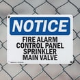 thumbnail image 5 of (2 Pack) Fire Alarm Control Panel Sprinkler Main Valve OSHA Notice Sign 24 Inch X 18 Inch Plastic Sign, Weather Resistant, UV Protected for Workplace, Business, and Construction Site,, 5 of 8