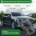 thumbnail image 3 of Cubierta del panel de control central del cambio de marchas Unique Bargains para Mazda CX-9 2016-2023, etiqueta del panel de control del cambio antiarañazos de fibra de carbono negra, cobertura total, 3 of 6
