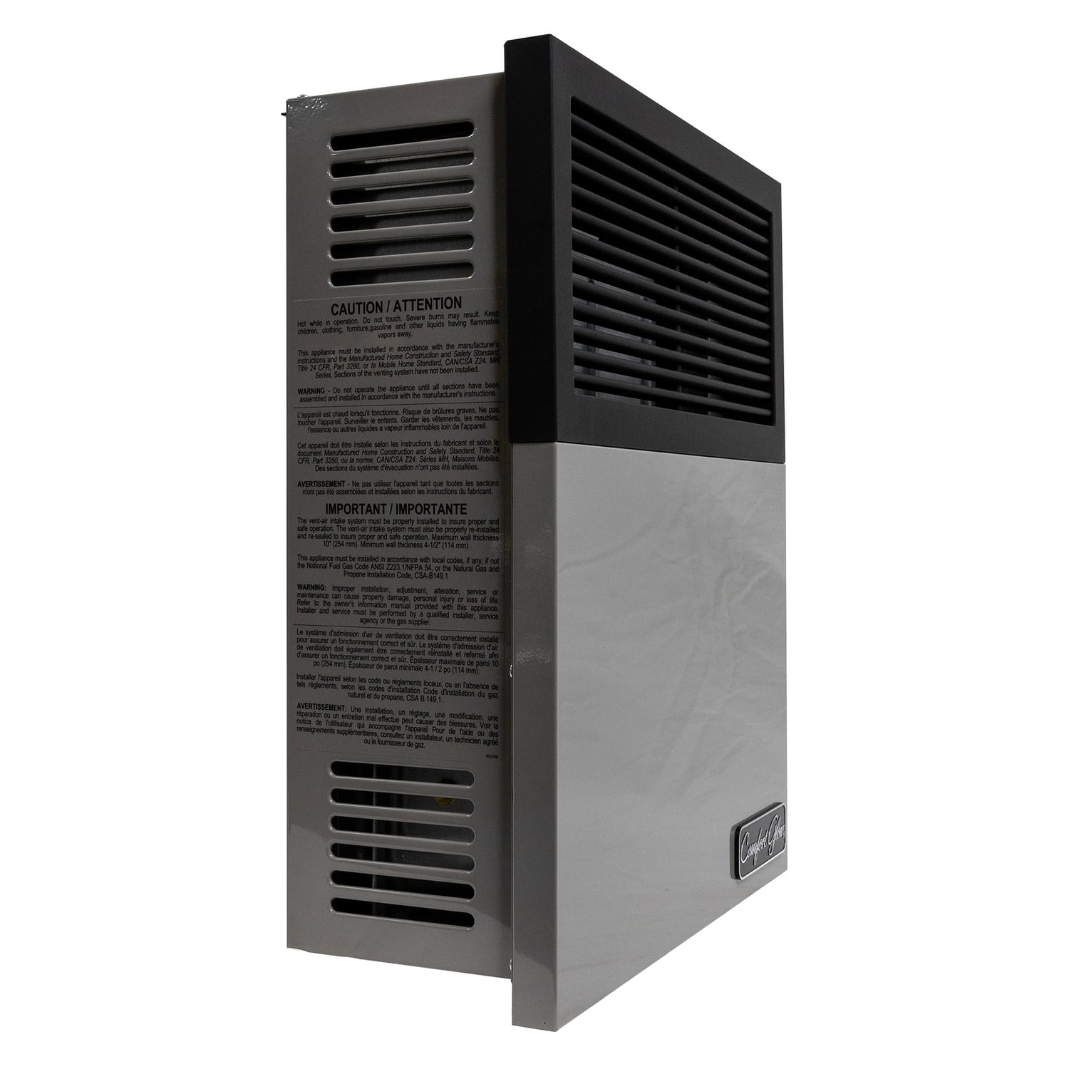 Comfort Glow 17,000 BTU Direct-Vent Natural Gas Wall Heater with Vent Kit, Matchless Piezo Ignition with T-Stat Control Knob, 500 Sq. Ft, DVN17