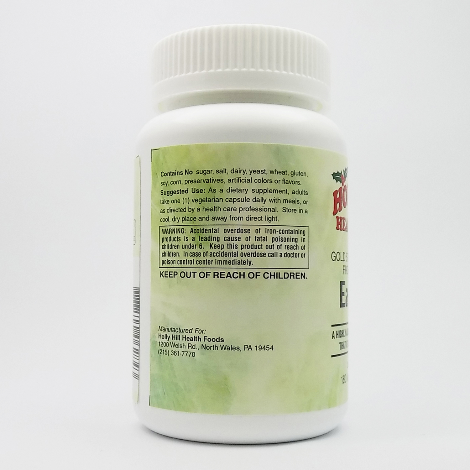 Holly Hill Health Foods, Easy Iron, 180 Vegetarian Capsules