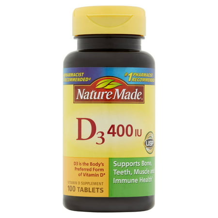Nature Made D3 400 IU Tablets, 100 count