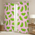thumbnail image 2 of Cartoon Cucumbers 30%-50% Blackout Curtains Green Pickle Cute Vegetable Curtains & Drapes, Funny Realistic Food Curtains Watercolor Hand Drawn Style Window Curtains 52Wx63L, 2 of 5