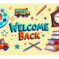 thumbnail image 4 of Back to School Classroom Banner Welcome Decoration Backdrop for School Supplies Classroom Teaching Space Party Props Background, 4 of 4