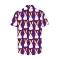 thumbnail image 4 of Blusas y camisas de manga corta con cuello en V Camisa estampada de Pascua para hombre Camisa abotonada Top de poliéster para hombre, 4 of 4
