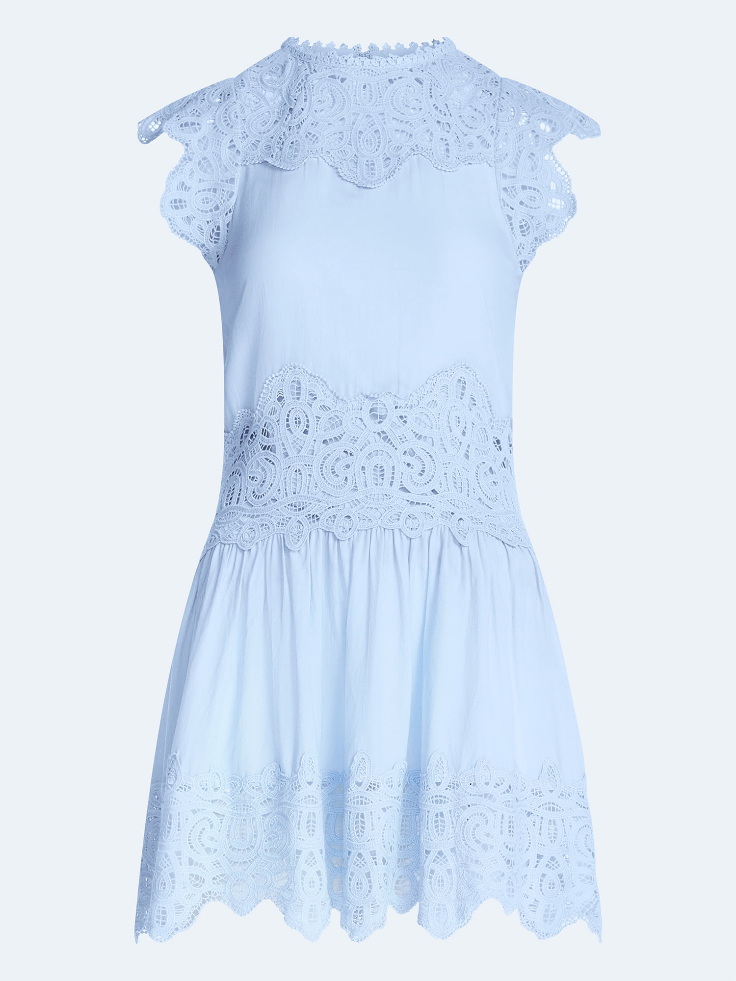 Scoop Women's and Women's Plus Crochet Mini Dress, Sizes Xs-4x Scoop Women's and Women's Plus Crochet Mini Dress, Sizes Xs-4x