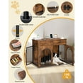 thumbnail image 5 of 39.4"Wooden Dog Crate Furniture with 2 Drawers, Charging Station,for Medium/Large Dogs,Rustic Brown, 5 of 9