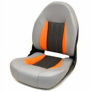 Lowe Boat Folding Fishing Seat 2347377 | Tempress Gray Black Orange