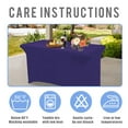 thumbnail image 4 of LUSHVIDA 8ft Stretch Spandex Table Cover- Rectangular Fitted Stretchable Wrinkle Resistant Elastic Tablecloth for Party, Wedding, Banquet, Dark Purple, 1 Pack, 4 of 6