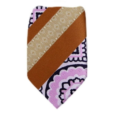 BuyYourTies - Bronze  Pink Purple Boys Fashion Necktie