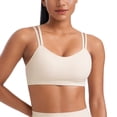 thumbnail image 1 of Sostén CRZ YOGA Butterluxe Deportivo sin Aros con Escote en V Blanco Talla L, 1 of 5