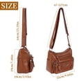 thumbnail image 3 of BadPiggies Women's Soft PU Leather Shoulder Bag Ladies Crossbody Purse and Handbags Lightweight Pocketbooks - Brown, 3 of 9
