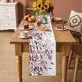 thumbnail image 2 of Leaves Table Runner 72 Inches, Pink Brown Summer Botanical Bed Runner Dresser Scarves Tabletop for Indoor Outdoor Parties/Ceremony/Banquet, 14" x 72", 2 of 8