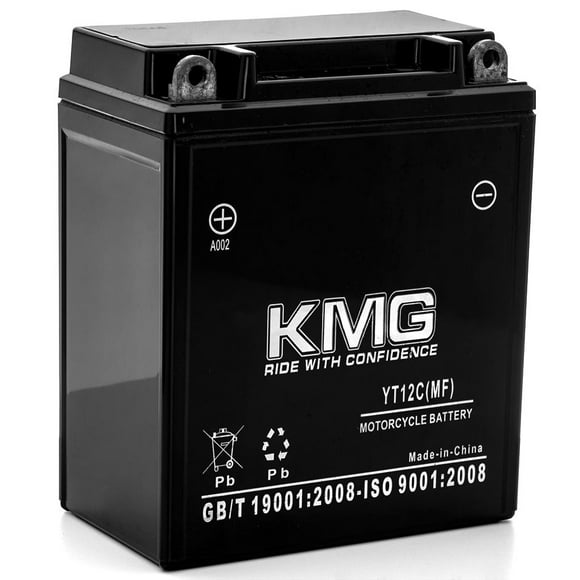 KMG Batterie Compatible avec 1984 Kawasaki KZ550-F LTD YT12C Batterie Étanche Sans Entretien 12V Powersport Scooter Moto ATV