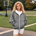 thumbnail image 7 of Bovemsi Sweatshirt for Women Autumn And Winter Zipper Loose Star Pattern Zip Up Hoodie, 7 of 7