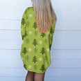thumbnail image 5 of IROINNID Women's Open Front Jacket Print Long Sleeve Casual Christmas Coat Cardigan With Pocket Casual Tops, Mint Green, 5 of 8
