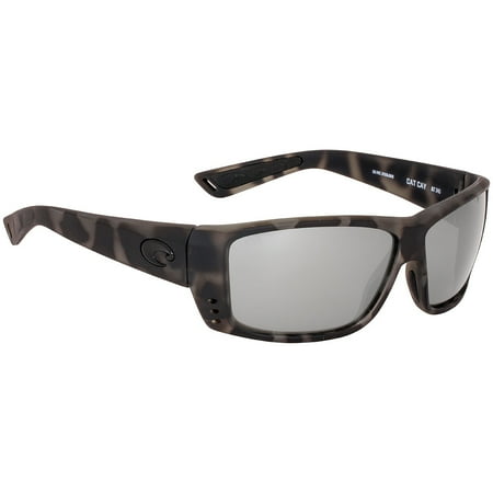 Costa Cat Cay Plastic Frame Silver Grey Lens Unisex Sunglasses AT140OCOSGGLP