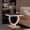 Gold-Black, variant on 22.83" Square Faux Marble End Table, Mirrored Stainless Steel U-Shaped Base, Modern Luxury Living Room Decor Side Table