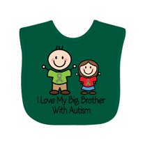 Inktastic I Love My Brother With Autism Girls Baby Bib