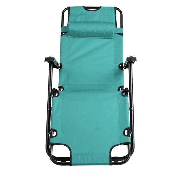 Folding Recliner Chair, Portable Extendable Folding Reclining Chairs for Indoor Outdoor, Green