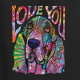 thumbnail image 2 of Colorful Beagle | Dogs Love You | Dean Russo Art Animal Lover Womenâ€™s Standard V-Neck Tee, Black, Small, 2 of 6