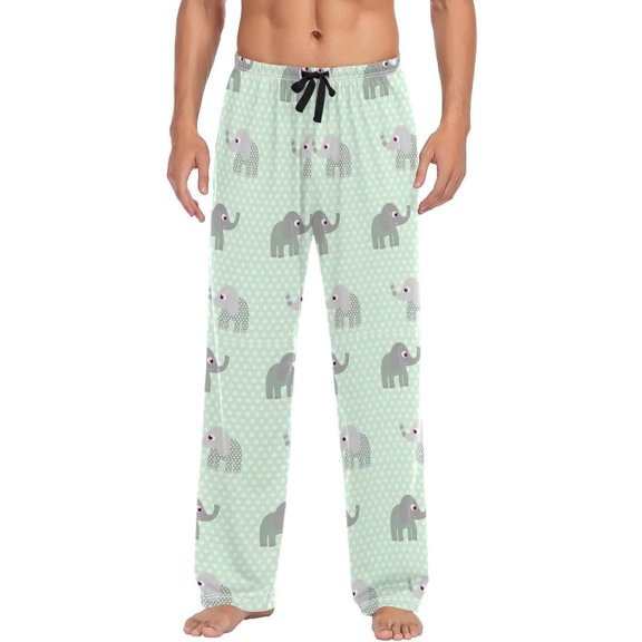 GZHJMY Elephant Pajama Pants for Men, Lounge Pants Lightweight Men Pajama Bottoms with Drawstring Pockets, Christmas New Year Birthday Gifts, X-Large