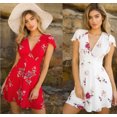 thumbnail image 2 of Robe Imprimée Vêtements pour Femmes Jupe Courte Imprimée Rouge s, 2 of 6