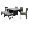 thumbnail image 1 of Belle Table de Salle à Manger Rectangulaire pour Patio Extérieur avec 4 Chaises 1 Banc, 1 of 2