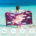 thumbnail image 6 of Fantasy Unicorn Beach Towel for Kids Girls Women, Thin Lightweight Soft Sand Free Microfiber&nbsp;Cute Beach Bath Shower Swimming Pool Towels 27X60 Inch, 6 of 7