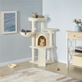 thumbnail image 5 of Alden Design 42"H Multilevel Cat Tree Tower with Condo and Perches, Beige, 5 of 10