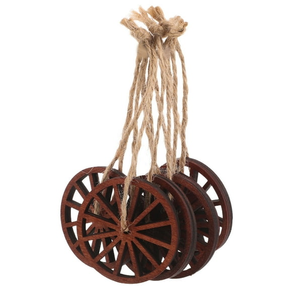 NICEXMAS 12Pcs Rustic Home Decor Wagon Decorations Wood Decorative Element for Bedroom Living Room