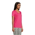 thumbnail image 3 of Lands' End Women's Petite Relaxed Supima Cotton Short Sleeve V-Neck T-Shirt, 3 of 3