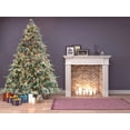thumbnail image 6 of Jostyle Pre-Lit 9ft Artificial Christmas Tree, Feel Real Snow Flocked PE Tree with 1000 Clear Lights and Red Berries, Holiday Christmas Pre-Decorated Tree for Home, Office, Party Decoration, 6 of 8
