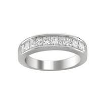 Channel Set Princess Cut 1 Carat Wedding Ring Band, Promise Ring, Anniversary Gift