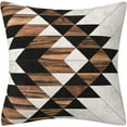 thumbnail image 7 of Boho Black Brown Throw Pillow Cover Boho Geometric Farmhouse Decorative Throw Pillowcase Indoor Outdoor Cushion Cover Tribal Pattern Aztec Pillowcase for Couch Bedroom 18 x 18 Inch Set of 2, 7 of 7