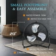 thumbnail image 2 of Clearance! Simple Deluxe 20 Inch Floor Fan, 3-Speed High Velocity Metal Industrial Fans with Omnidirectional Tilting Head for Home, Commercial, Residential, and Greenhouse Use, Outdoor/Indoor, Black, 2 of 9