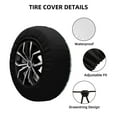thumbnail image 3 of Kdxio Spare Tire Cover for RV Trailer, Waterproof Wheel Cover,Camper Spare Tire Cover Fit for Rv SUV Truck Travel Trailer 15 inch-Bears and Tropical Leaves, 3 of 8