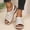 Beige, variant on black closed toe wedges for womens Women's Vintage Cutout Wedge Heel Open Toe Low Fish Mouth Roman Sandals