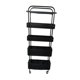 thumbnail image 2 of Carro rodante para baño perfecl con ruedas 40 x 15 x 107 cm negro, 2 of 8