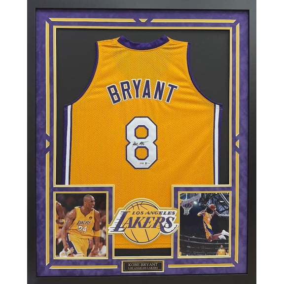 Kobe Bryant Autographed Hand Signed Custom Framed LA Lakers Jersey - PSA/Beckett COA