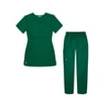 thumbnail image 1 of Sivvan Ensemble de Sarrau pour Femmes - Pantalon Cargo à Multiples Poches et Haut Cache-Cœur Stylé, 1 of 6