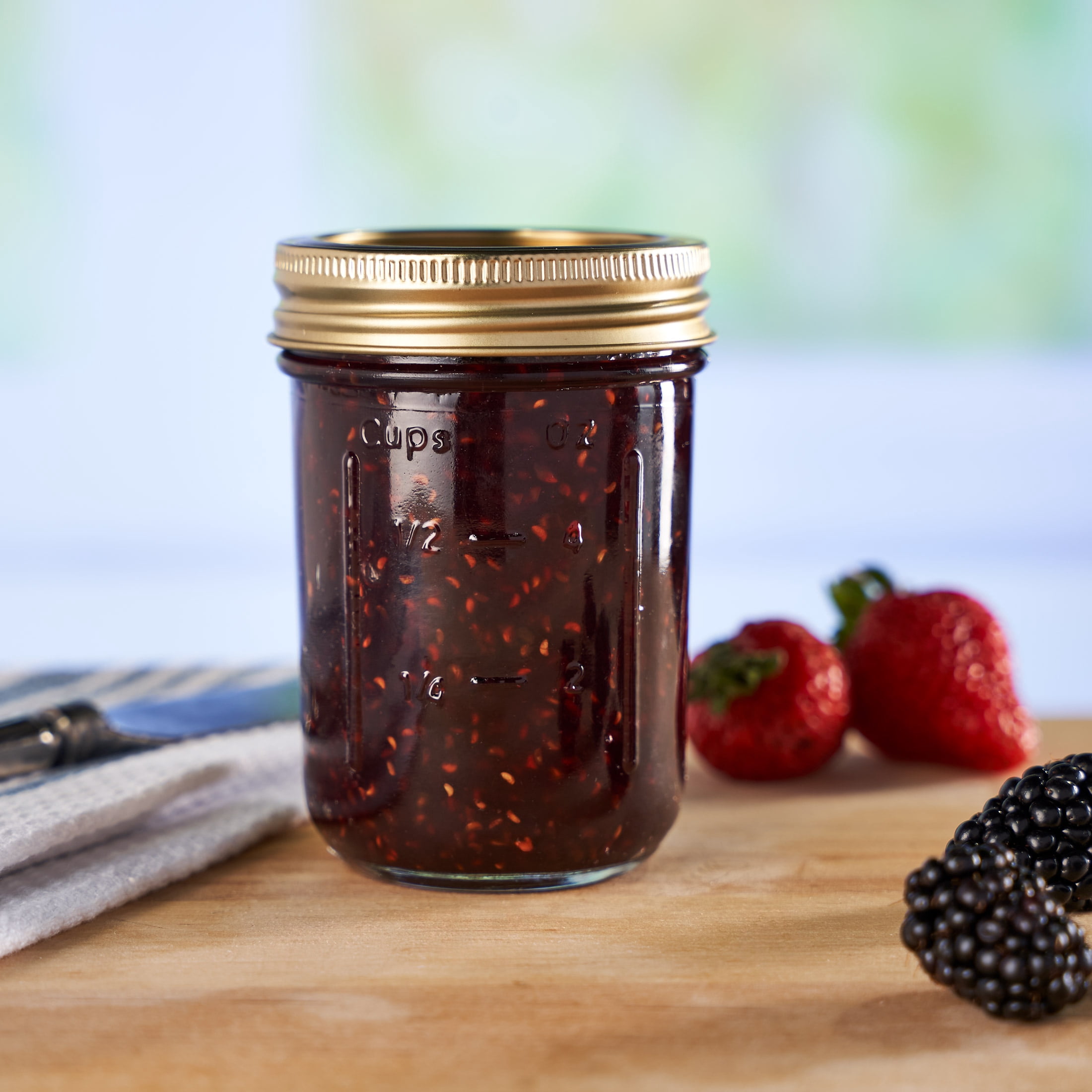 (2 pack) Mainstays 8 oz Airtight Glass Regular Mouth Canning Jars (12 Count)