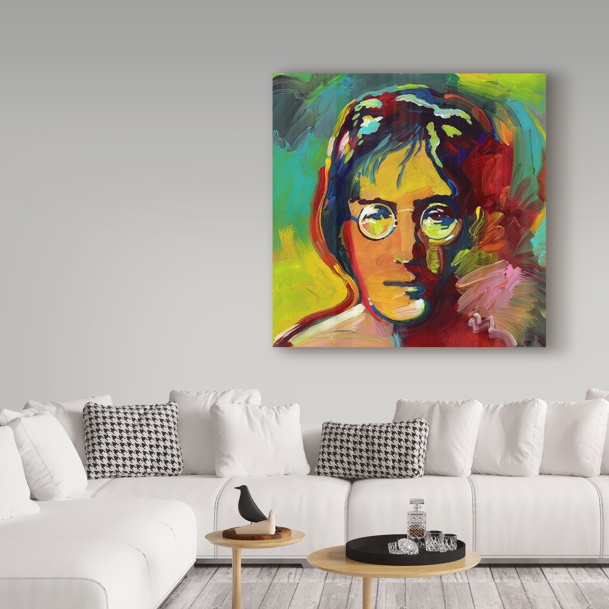 Trademark Fine Art 'John Lennon Color' Canvas Art by Howie Green ...