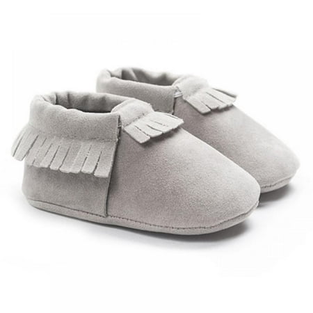 

Newborn Baby Boy Girl Moccasins Shoes Fringe Soft Soled Non-slip Footwear Crib Shoes PU Suede Leather First Walker Shoes