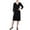 Black, variant on NY Collection Womens Petites Party Knee Length Midi Dress