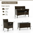 thumbnail image 3 of Gymax 8 Piece Patio Rattan Conversation Set Outdoor Wicker Furniture Set w/ Chair, 3 of 10