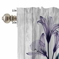 thumbnail image 4 of Abstract Gradient Stripe Curtain Valances Set Gray Yellow Watercolor Kitchen Curtains 36&nbsp;inch Length Rod Pocket Valance and Tiers 3 Piece Set Small Bedroom Bathroom Laundry Decor, 4 of 9